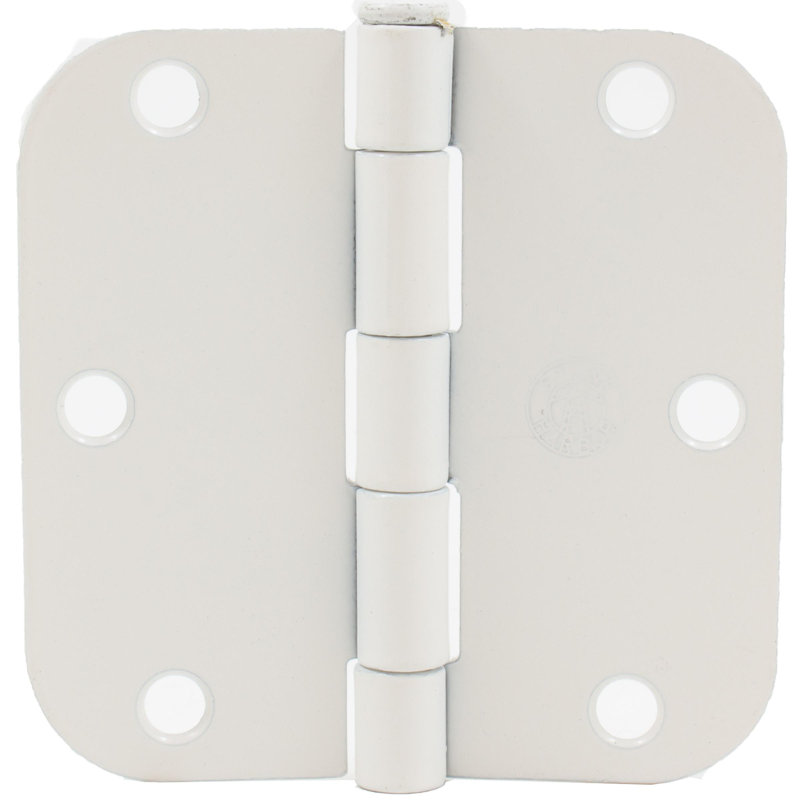 Charnière de porte simple à billes H 3,5 po x l 3,5 po, Acier, blanc