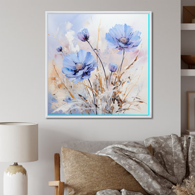 «Blue Cornflowers Charm In Winter I», reproduction sur toile
