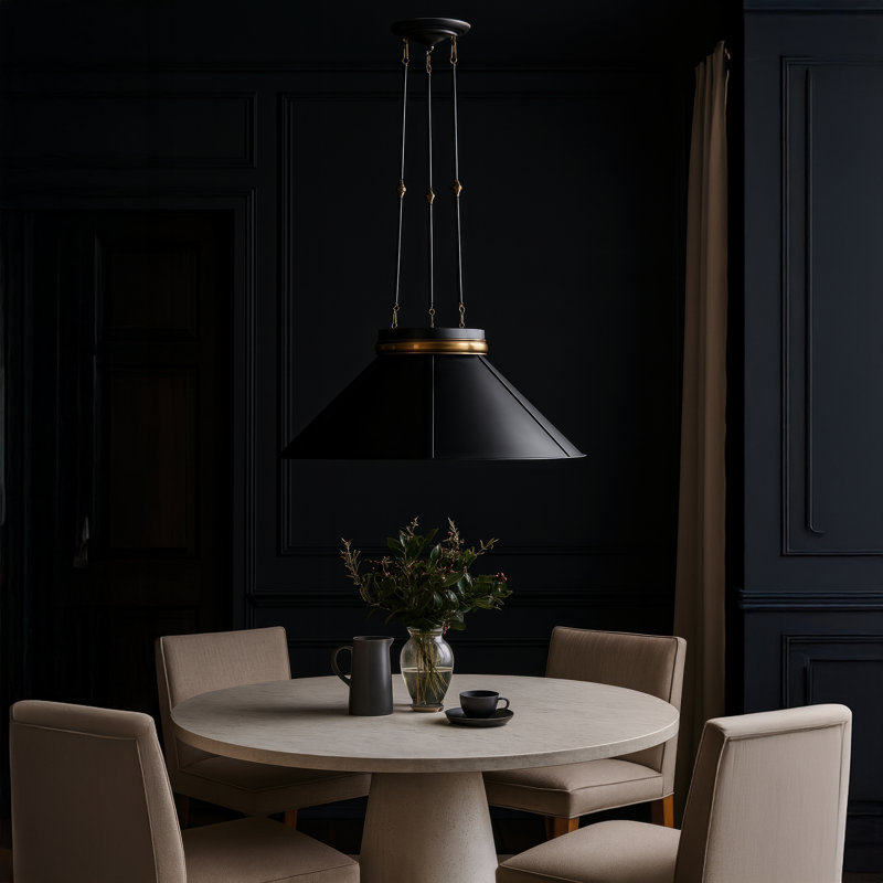 Mood Swings 1-Light Round Pendant - Heritage Black/Heritage Bronze