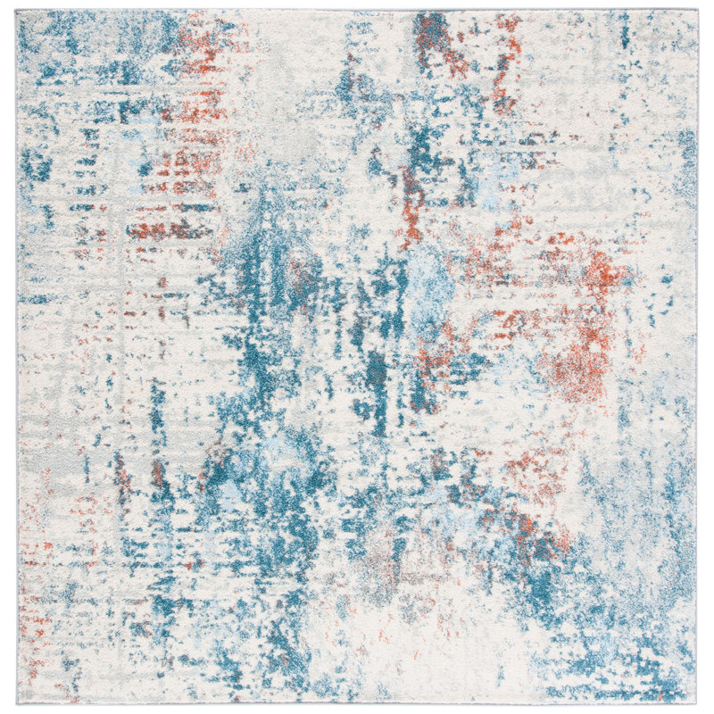Tulum Performance Rug, Square 6'7"