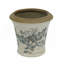 Jardinière en céramique 5,3 x 5,3 x 5,1 po à motif floral, ensemble de 4