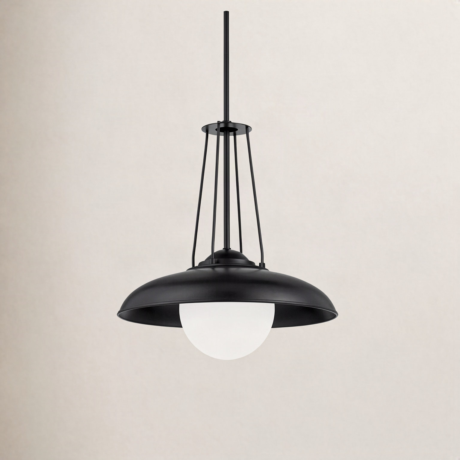 Single Light Glass Dimmable Pendant, 19.63" H x 18.13" W x 18.13" D