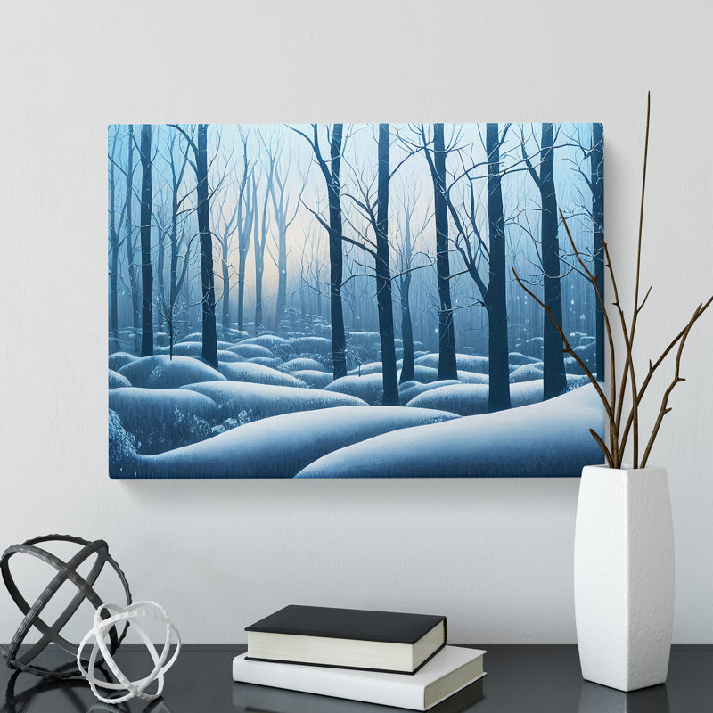 Joyful Winter Forest - Wrapped Canvas, 50cm H x 76cm W x 3cm D