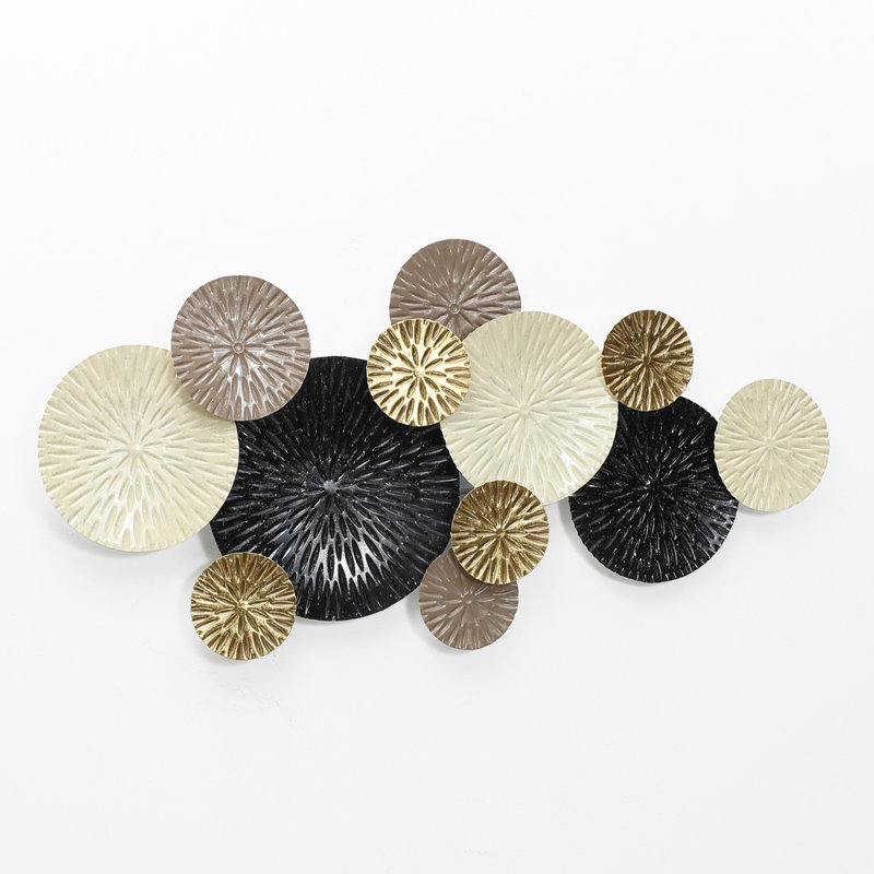 43.3" W Multi-Color Coastal Metal Wall Decor