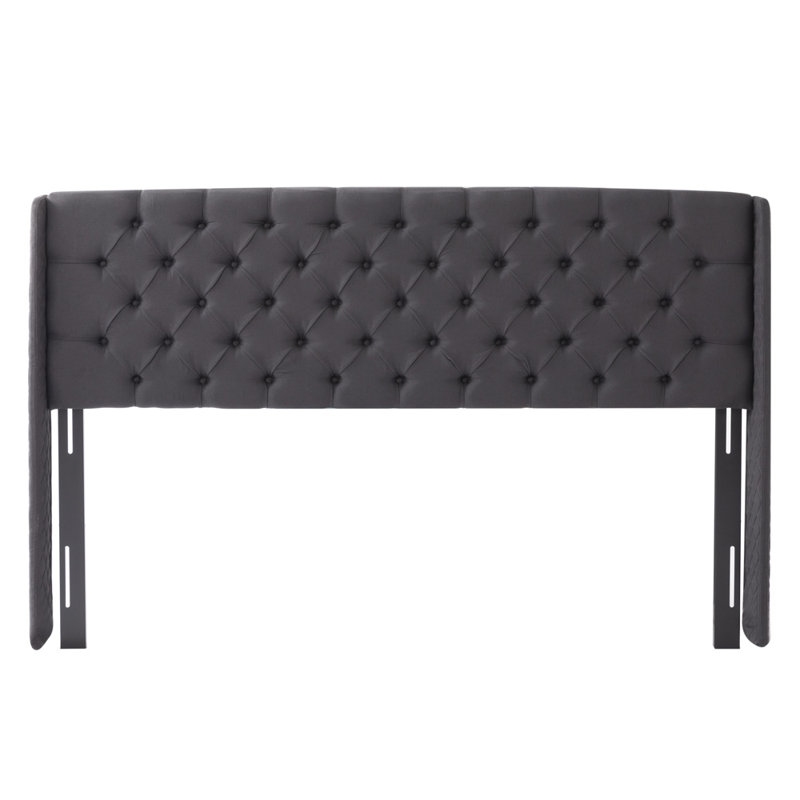 48.82" Linen Upholstered Wingback Headboard, Floor-Standing
