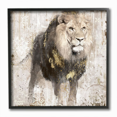 «Lion Gold Neutral Animal», impression