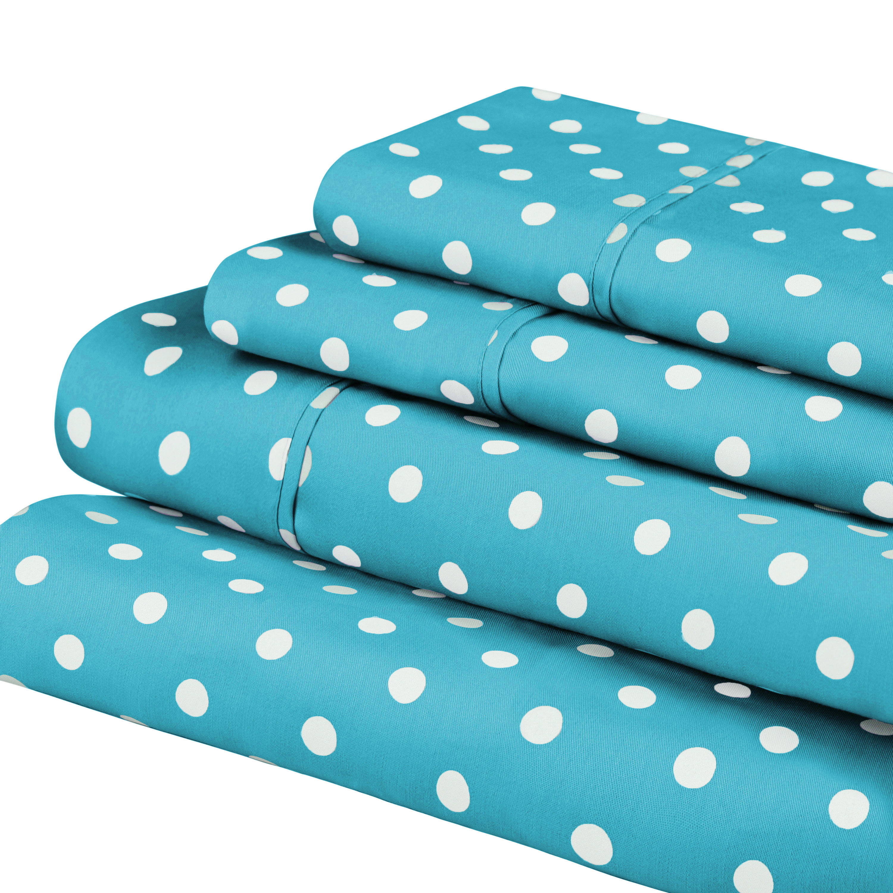 Superior Impressions Polka Dots 600 TC Cotton Poly Blend Deep Pocket