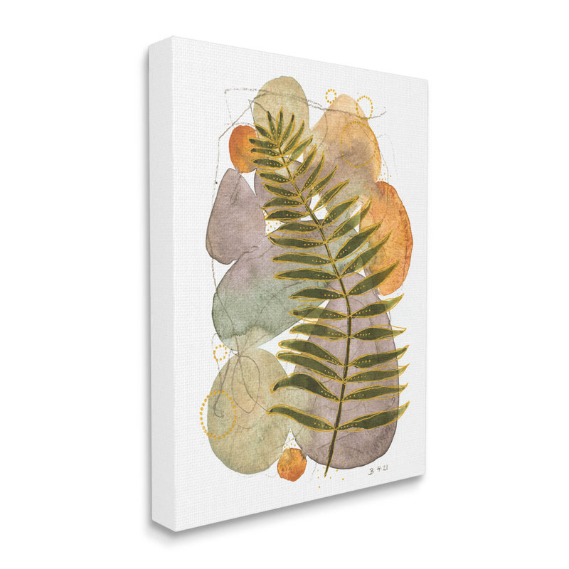 «Layered Fern Leaf Nature» par Jocelyn Benford, H 20 po x l 16 po x P 1,5 po, Toile tendue