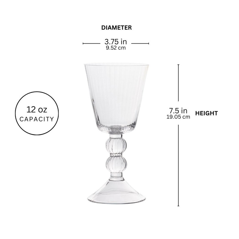 Ensemble de 2 verres à pied Sausalito, Clair