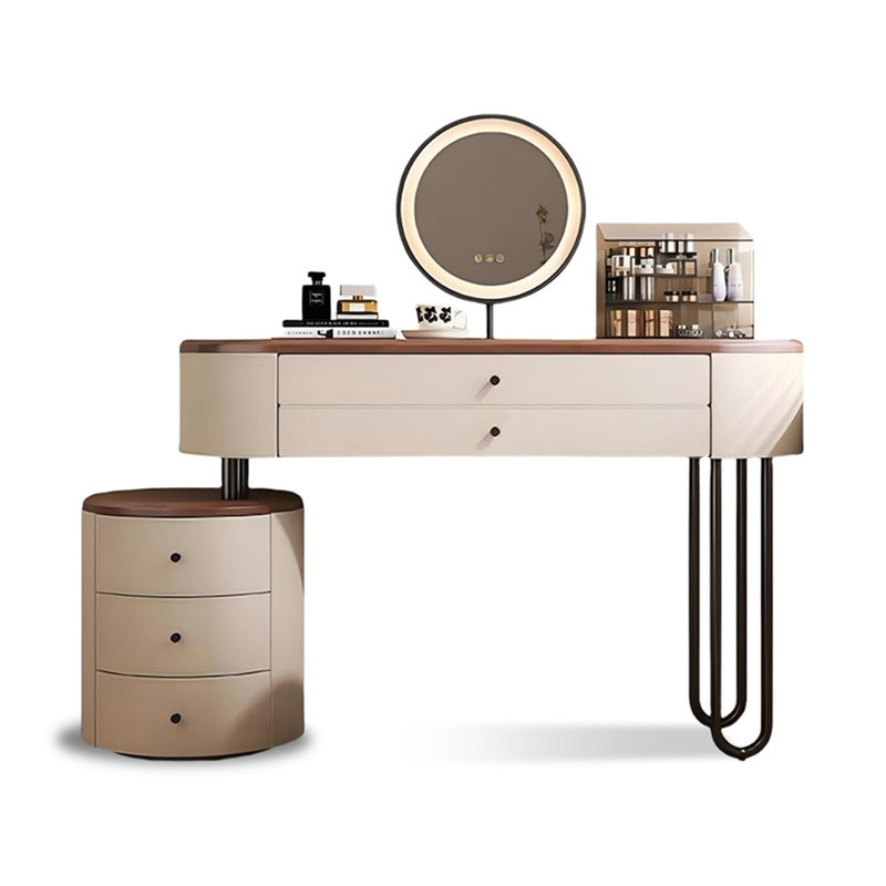 Makeup Vanity with Light mirror,5 drawers