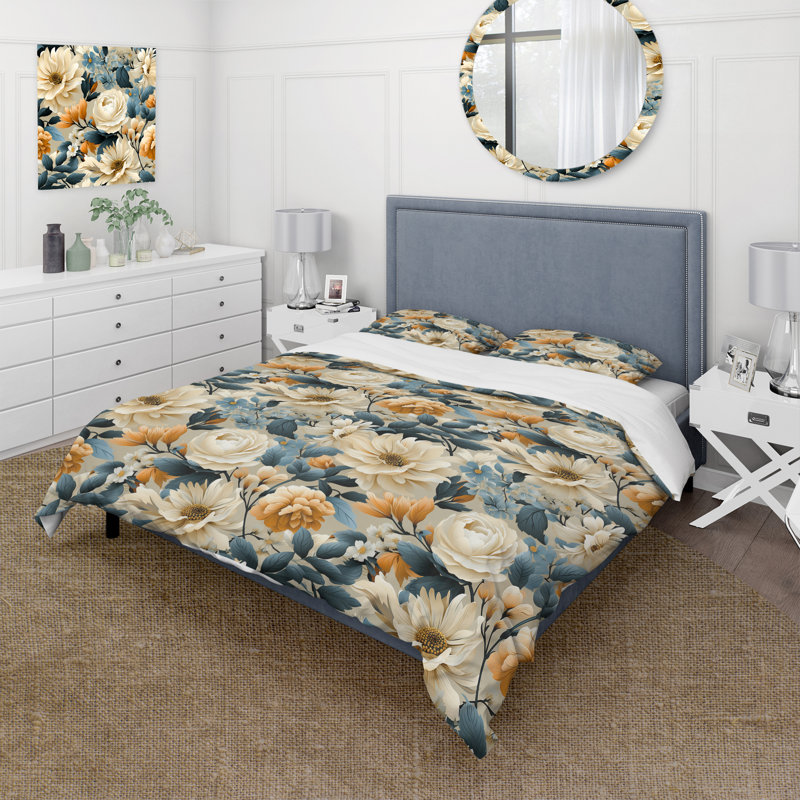 Ensemble de housse de couette Polivas, Housse de couette pour grand lit et 2 taies décor