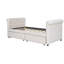 Lit de jour simple avec revêtement beige et tiroirs, fabrication stable, revêtement polyvalent, rangement spacieux, fabrication-118035684