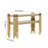 47.2" Modern White Faux Marble Narrow Console Table With Storage Shelf And 4 Gold Legs
