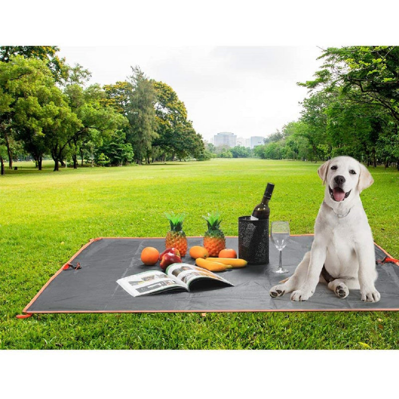 Multifunctional Picnic Blanket, Service for 2, Gray