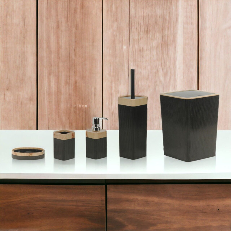 Nirgun Bathroom Accessory Set, Anthracite