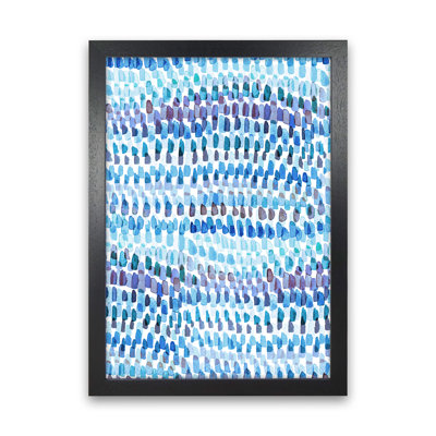 Artsy Strokes Stripes Colorful Blue 1 Piece Wall Art