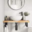  Plateau de meuble-lavabo en bois massif non traité 31,5 x 15,7 x 1,6 po