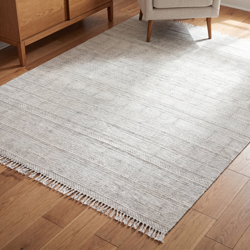 Cotton Geometric Indoor Rug, Rectangle 2' x 3'
