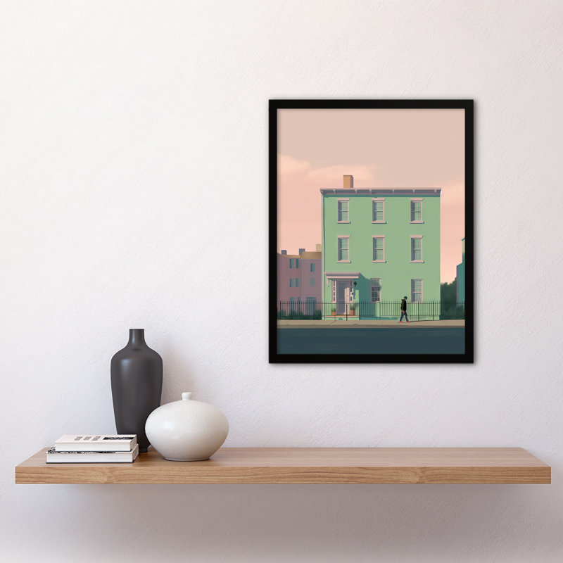 Mayven Sage Green House by Amy Denver - Single Picture Frame Print