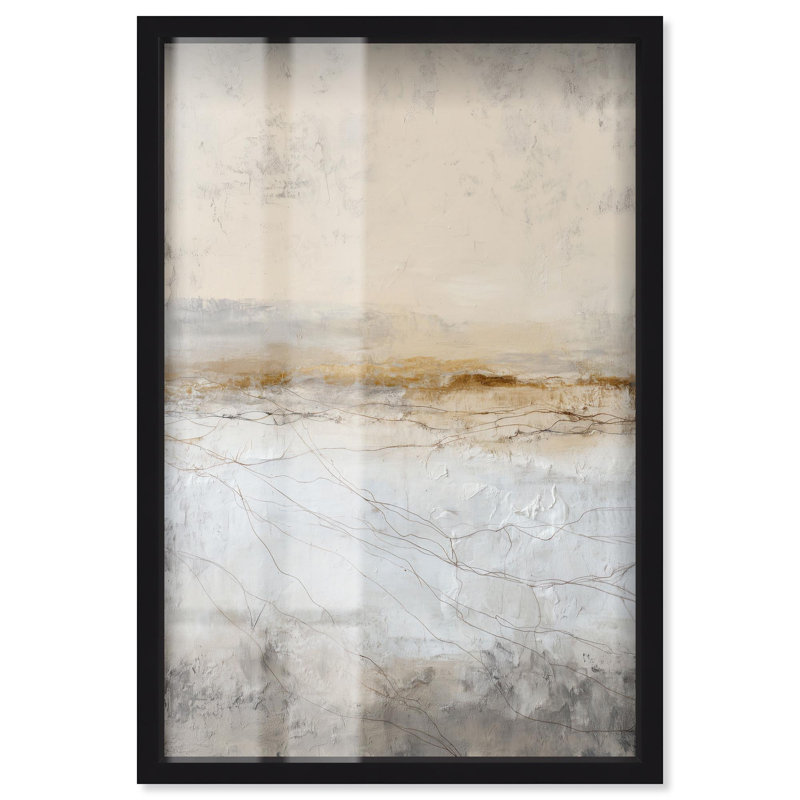 Décoration murale bohème Cracked Earth I Shadowbox Print par Art Remedy, cadre noir, 10 x 15, H 16 po x l 11 po, Cadre noir