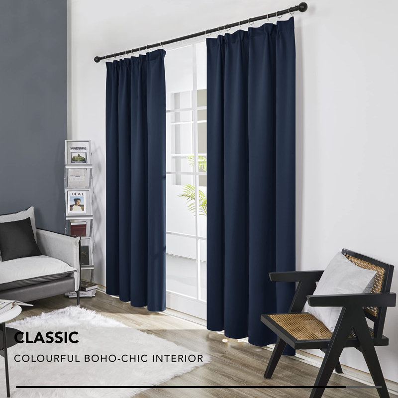 Raewyn Blackout Curtain Pair, 107cm Width x 180cm Drop