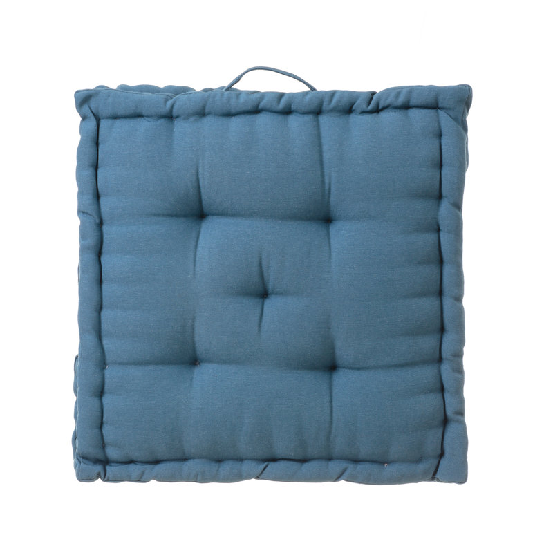 Avetta Cotton Square Floor Cushion, 45cm H x 45cm W, Purple
