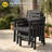 7 Piece Outdoor HDPE Dining Set, All-Weather Patio Table and Chairs W/ Umbrella Hole, Low Maintenance for Porch, Backyard-353954300