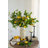 White Ceramic Vase with Yellow Lemon Motif-1695037283