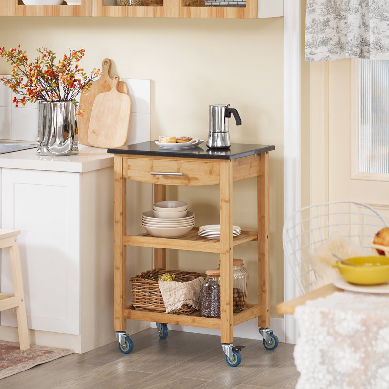 Navin Bamboo / Rattan Bar Cart