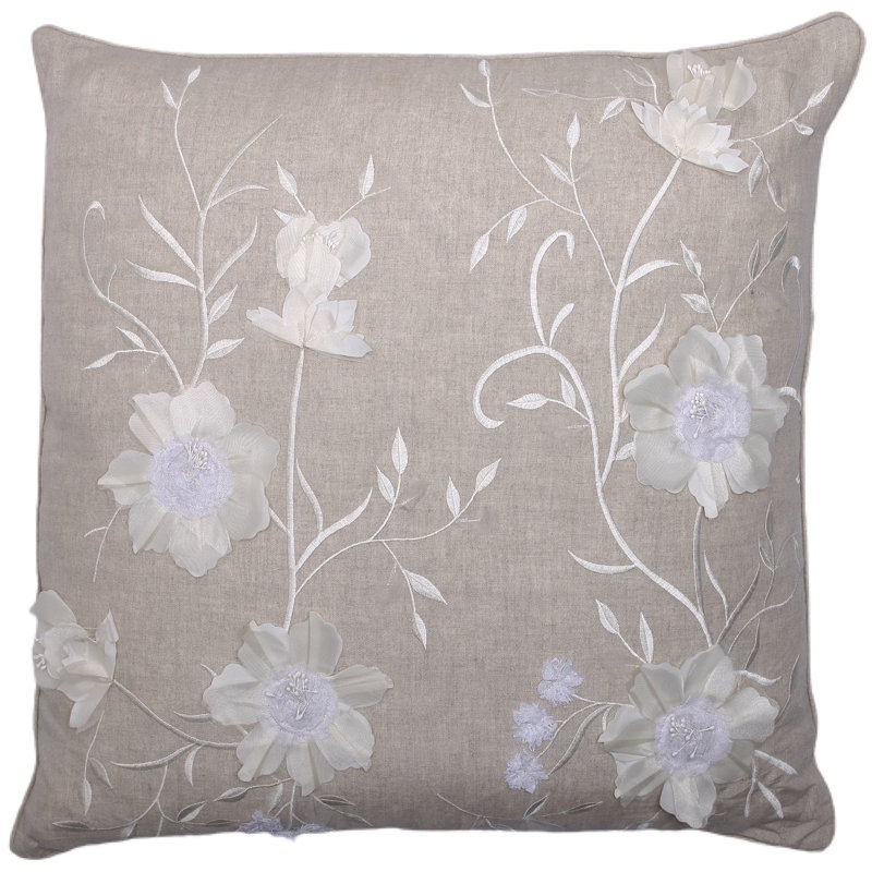 Jardin Square Pillow Cover & Insert, Natural