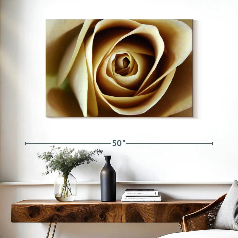 Rose Harnek en herbe beige, H 26 po x l 39 po