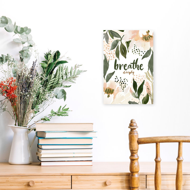 Serene Foliage Bliss Abstract Elegant Minimalist Nature Landscape Wall Art Print, 45.72cm H x 30.48cm W