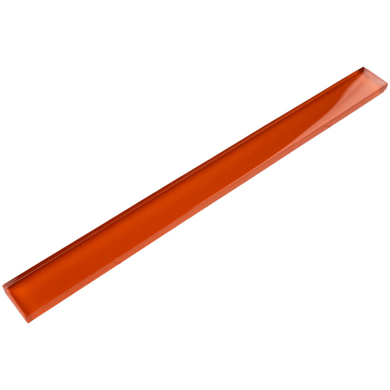 Carreau de bordure en verre 1 "x 11,75" Pencil, Orange feu
