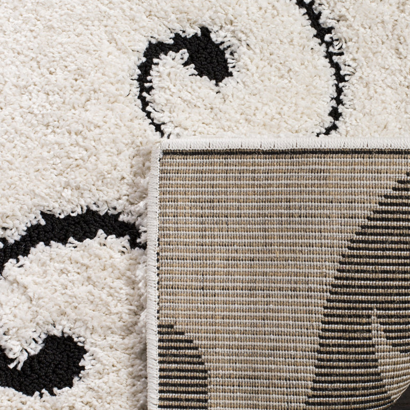 Tapis ivoire à poils longs Chanhassen, Carré 5 pi