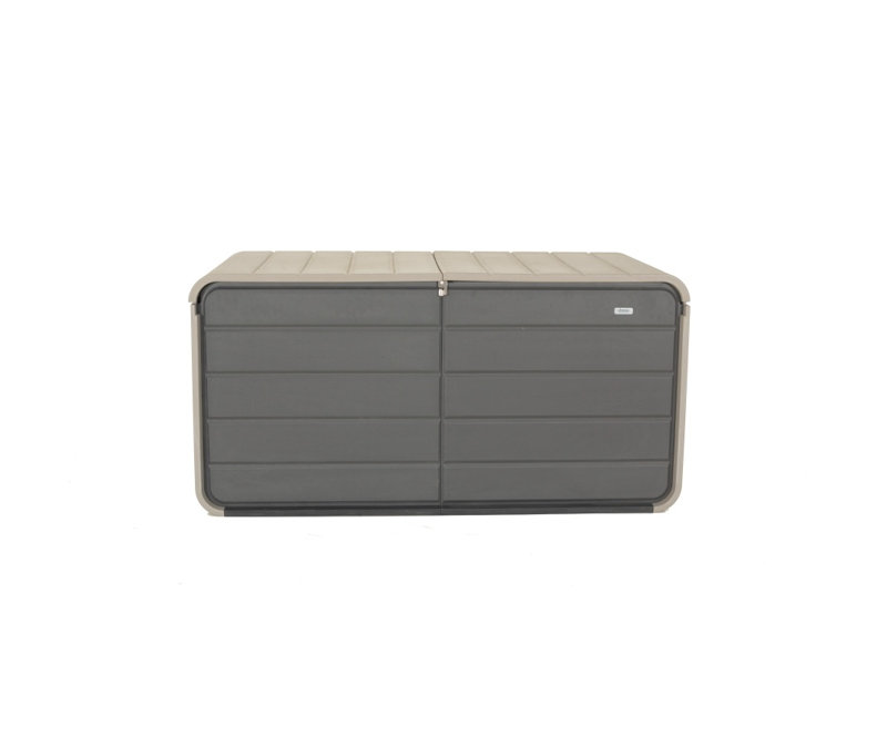 Grande boîte de rangement de patio en résine de 260 gallons, contenant d'extérieur pour coussins et outils