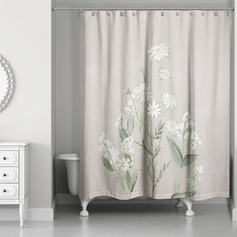 Botanicals Tan Shower Curtain