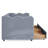 Twin Size Daybed with Two Storage Drawers, Cozy Gingham Sofa Bed with USB Port and Wave Shaped Linen Fabric, Navy Blue-168768073-168768066