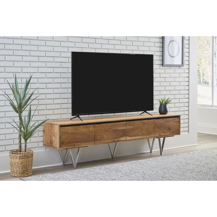 Decklan 80'' Solid Wood 4-Door Media Console