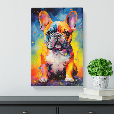 French Bulldog Action - Wrapped Canvas