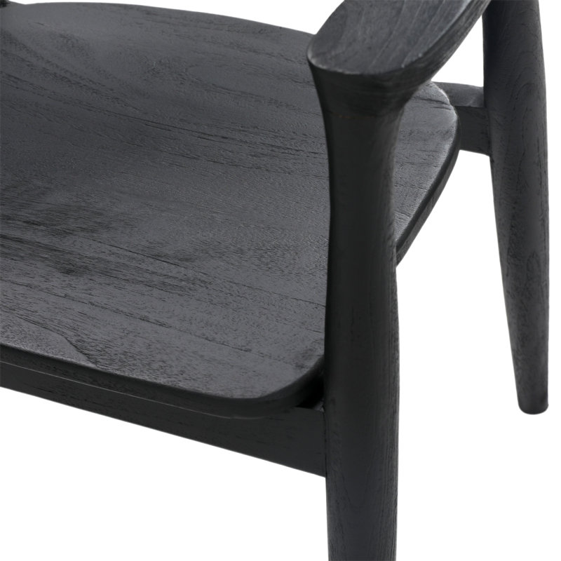 Stafford Teak Dining Chair, Black, Black