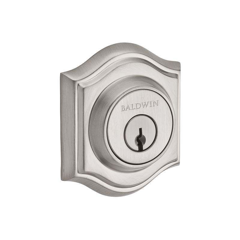 Traditional Arch Double Cylinder Deadbolt with Smartkey, Satin Nickel