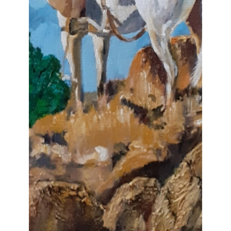 Le cavalier | Acrylique sur toile | Par Jyoti Rathore | Sans cadre