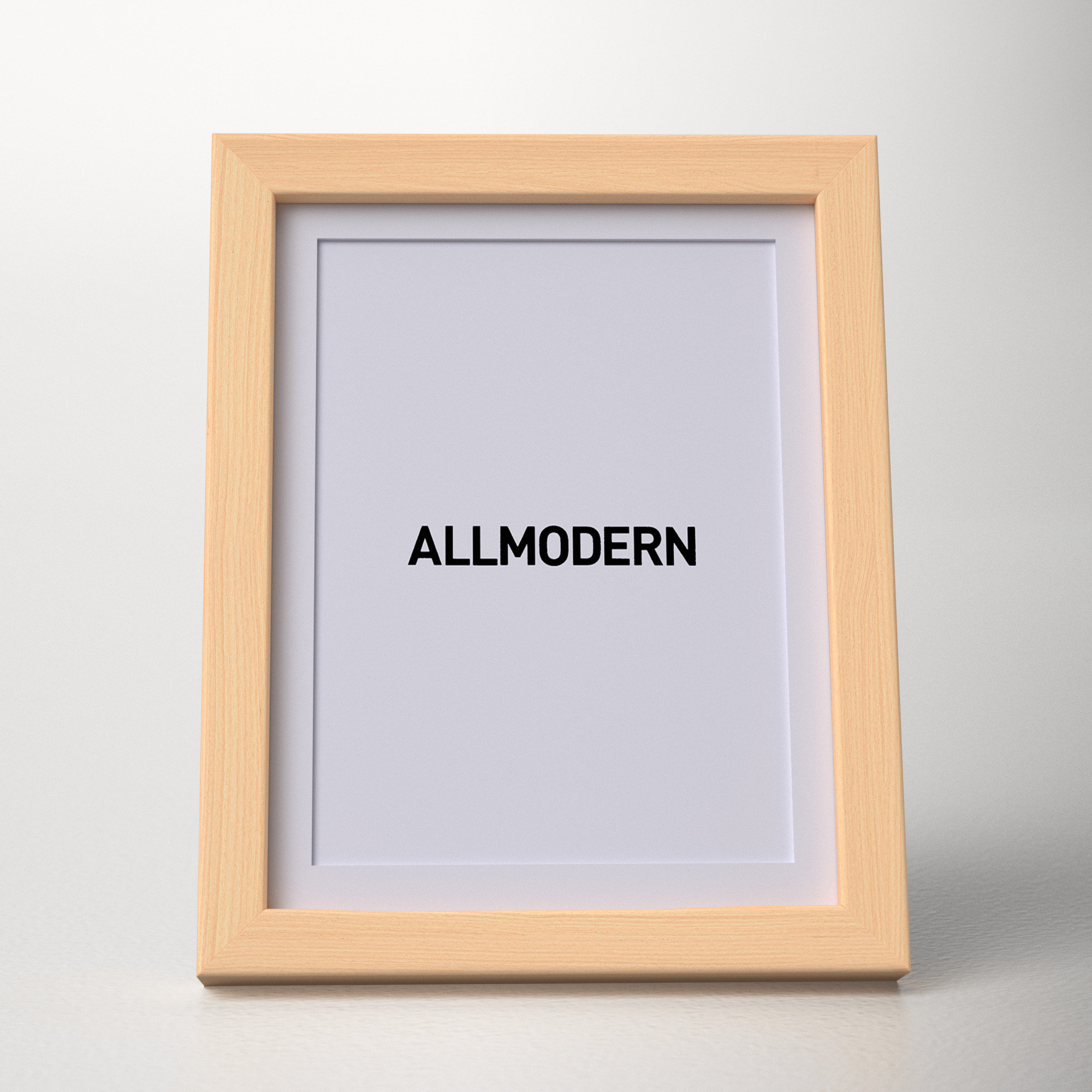 Capullo Wood Matte Picture Frame with Mat, 4" x 6", Natural