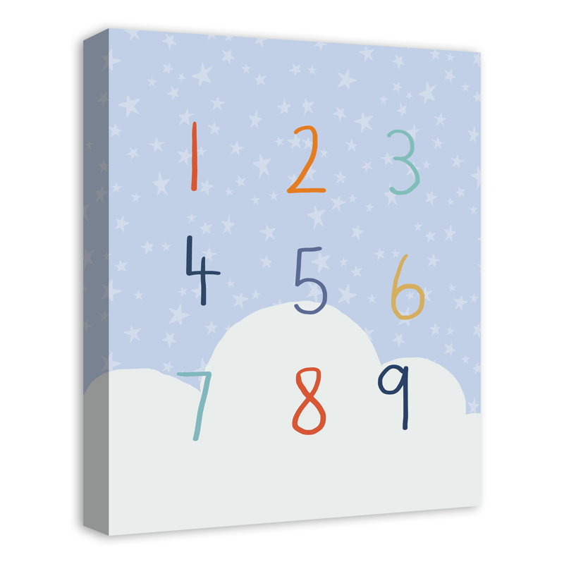 «Number Stars», art sur toile, H 20 po x l 16 po x P 1,25 po