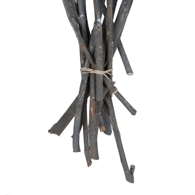Branche de feuillage préservé de 13 po, gris