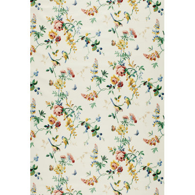Tissu floral mésange