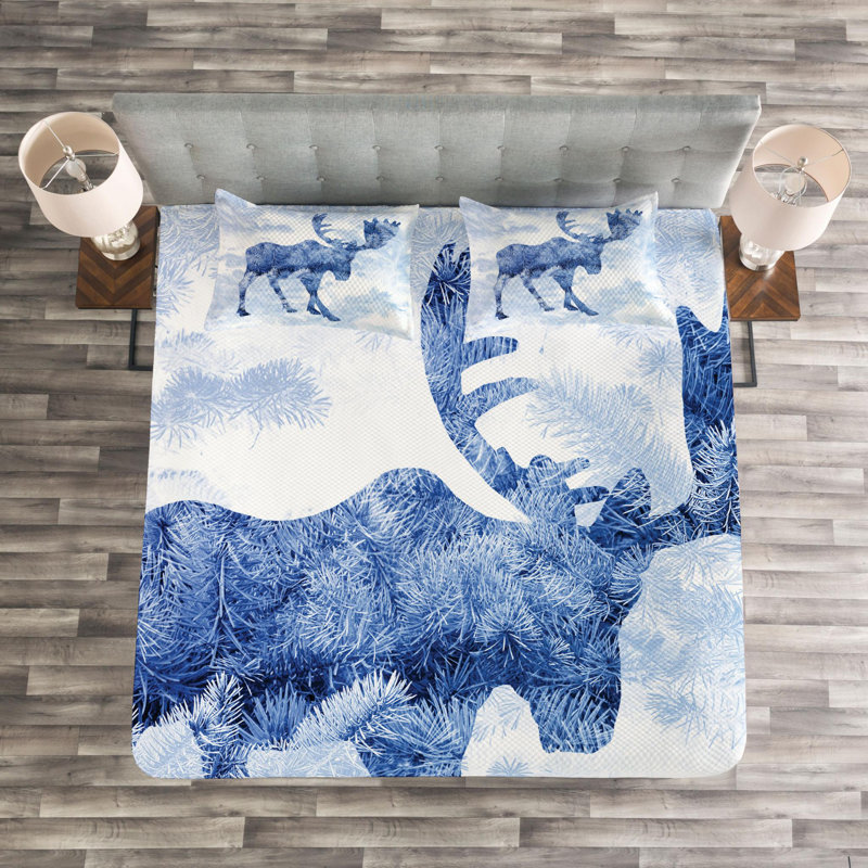 Rustic Polyester Coverlet, King Coverlet + 2 Shams