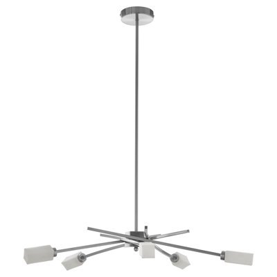 Siddiqi 5 - Light Silver Geometric Pendant