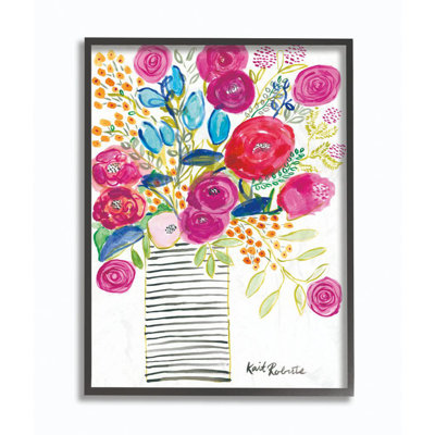 «Pink and Blue Flower» par Penny Lane, reproduction d'art