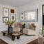 Grand miroir de plancher mural Casmer 
